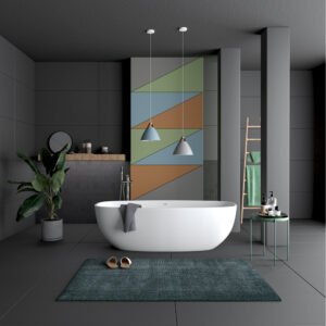 سرامیک دیوار آیلند طوسی تیره مات گلدیس کاشی در ابعاد 60*120