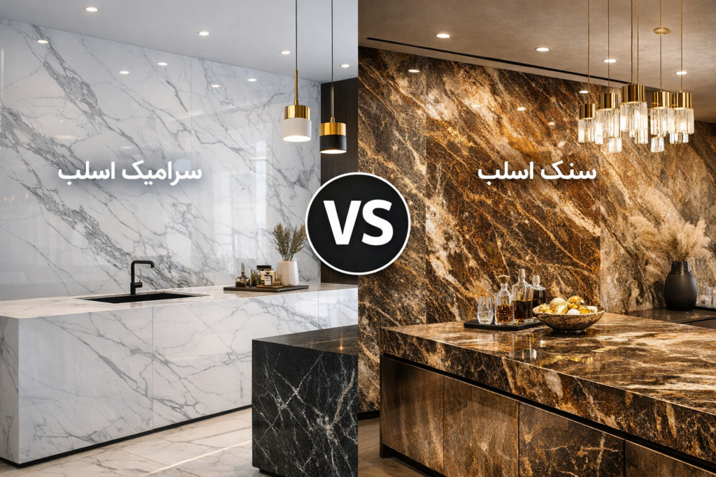 بهترین انتخاب برای اسلب دیوار و کف: سرامیک اسلب یا سنگ اسلب؟