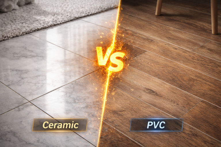 سرامیک یا کفپوش PVC؟ مقایسه جامع کفپوش‌های پی‌وی‌سی با سرامیک